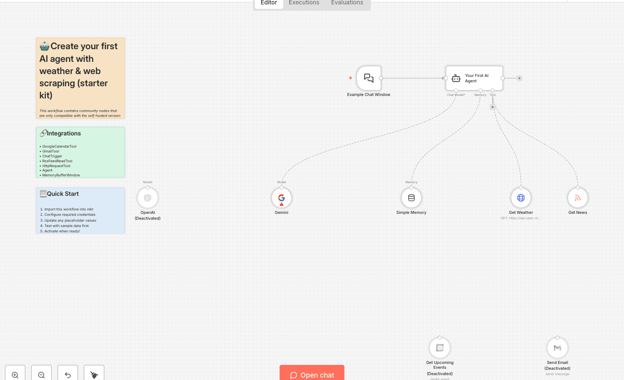 🤖 Create your first AI agent with weather & web scraping (starter kit)