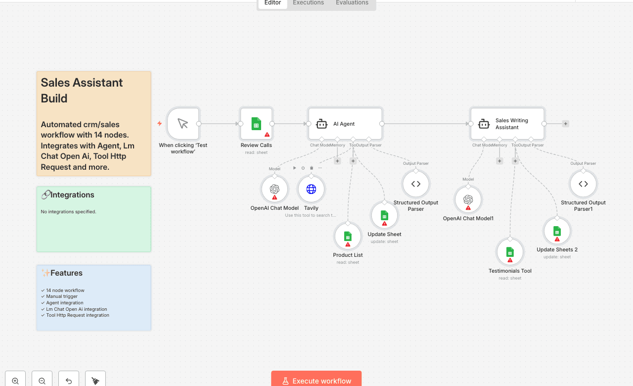 Sales Assistant Build