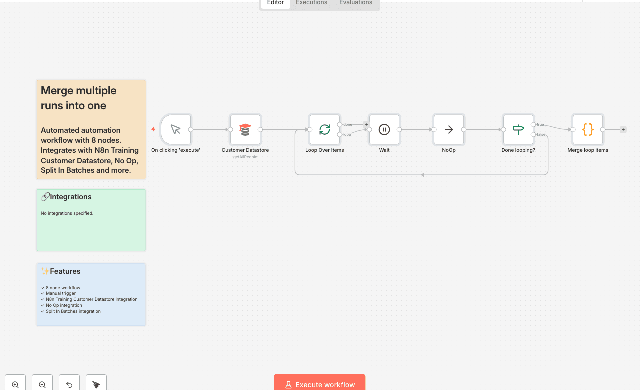 Merge multiple runs into one